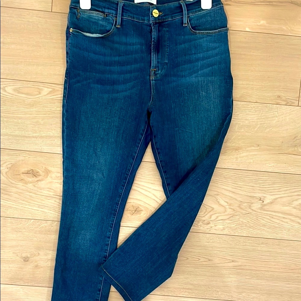 FRAME Le High Skinny Cropped Jeans